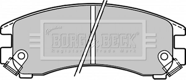 BORG & BECK Комплект тормозных колодок, дисковый тормоз BBP1223